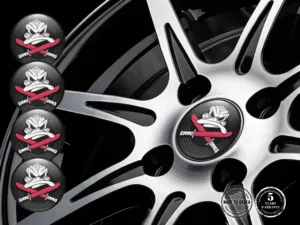 Rim Decals for Cars Domed Emblem Logo